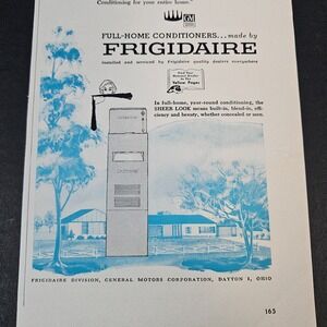 1957 Frigidaire General Motors Full-Home Conditioners Vintage Print Ad Dayton OH
